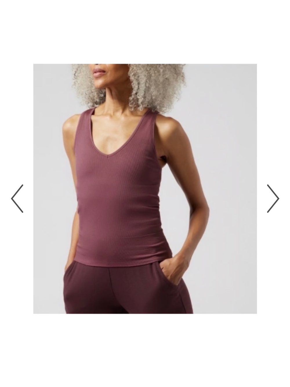 Athleta Ribbed Aurora Camisole v neck tank NWT